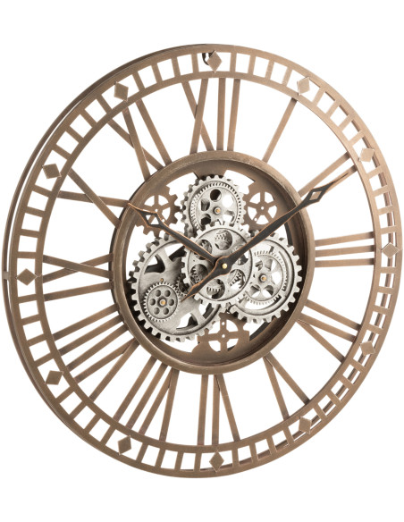 Horloge murale Ronde 60 cm Yvla en Métal Doré - 1