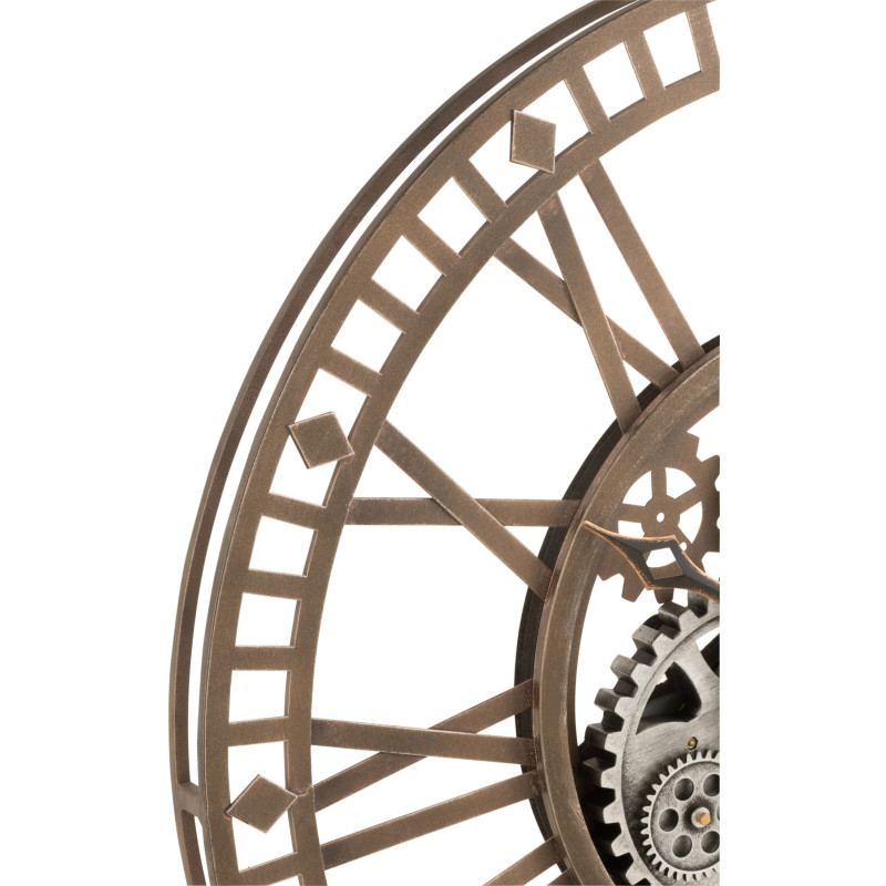Horloge murale Ronde 60 cm Yvla en Métal Doré - 2