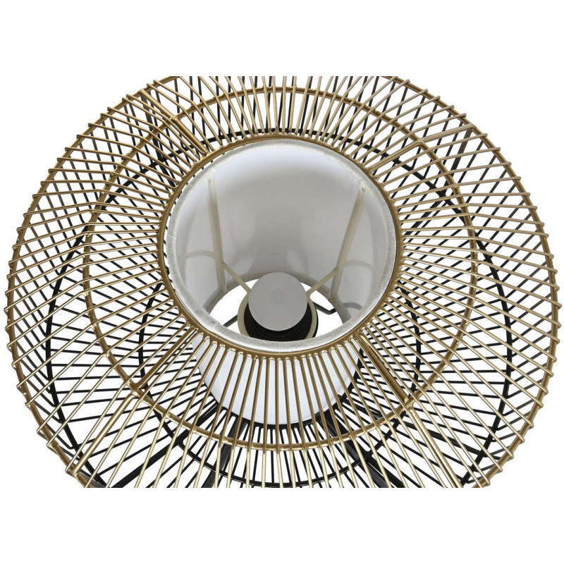 Lampadaire moderne bi colore Hauteur 103 cm en Métal Doré Noir Coton Blanc Zaril - 2