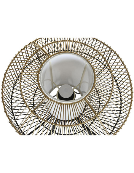Lampadaire moderne bi colore Hauteur 103 cm en Métal Doré Noir Coton Blanc Zaril - 2