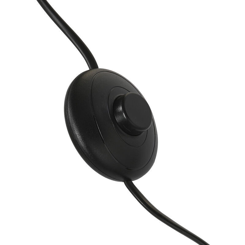 Lampadaire moderne bi colore Hauteur 103 cm en Métal Doré Noir Coton Blanc Zaril - 3