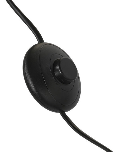 Lampadaire moderne bi colore Hauteur 103 cm en Métal Doré Noir Coton Blanc Zaril - 3