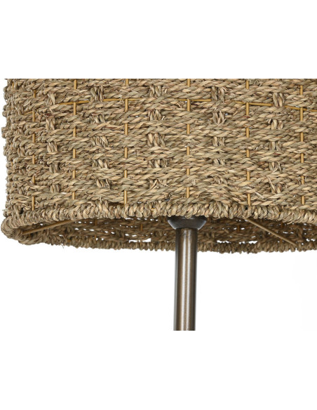 Lampadaire balinais Hauteur 156 cm en Métal Cuivré Fibre Naturel Ziren - 2
