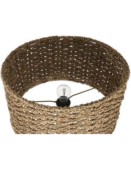 Lampadaire balinais Hauteur 156 cm en Métal Cuivré Fibre Naturel Ziren - 4