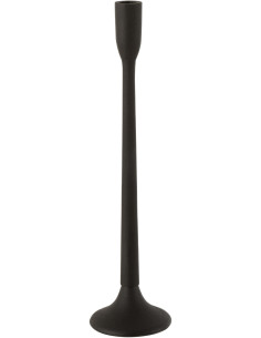 Bougeoir sur pied Kuroi Hauteur 40 cm en Métal Noir Mat - 1