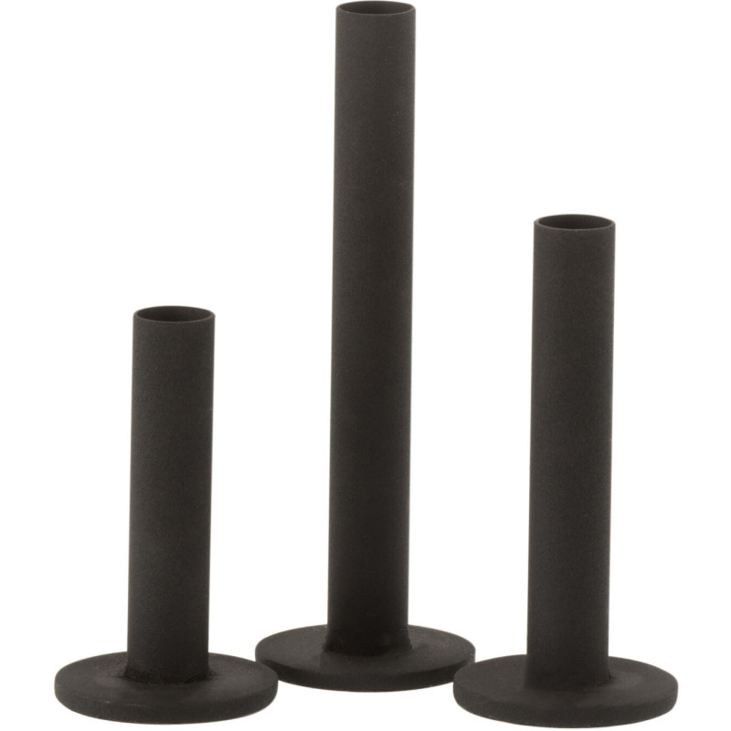 Bougeoir sur pied Kuroi Hauteur en Métal Noir Mat (Lot de 3) - 1