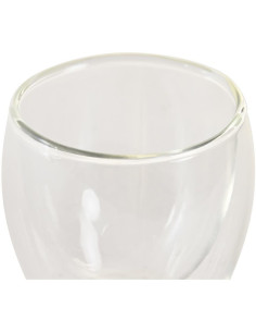 Coffret 2 tasses à café double parois 100 ml en Verre borosilicate Transparent Verlyn - 1 2