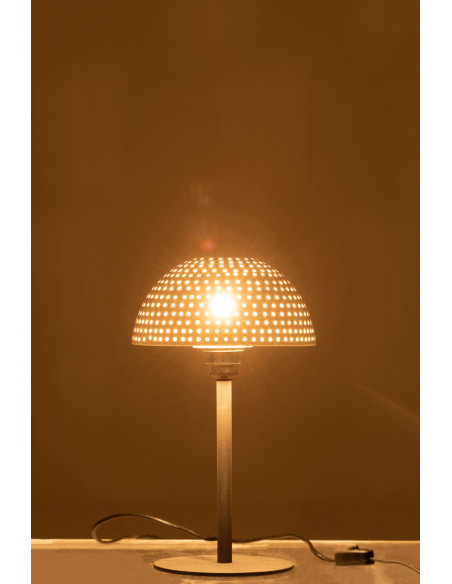 Lampe à poser Champignon Yami 35 cm en Métal Noir Blanc - 4