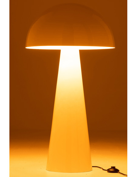 Lampe à poser au sol Champignon Mycélia 95 cm en Métal Blanc Brillant J-Line - 4