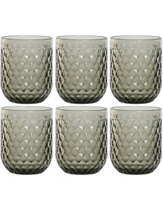 Coffret 6 verres à eau 240 ml en Verre Gris Vorvin - 1