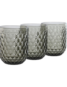 Coffret 6 verres à eau 240 ml en Verre Gris Vorvin - 2