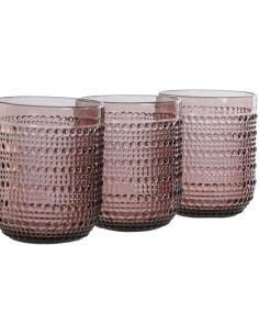 Coffret 6 verres à eau 240 ml en Verre Rose Argis - 2