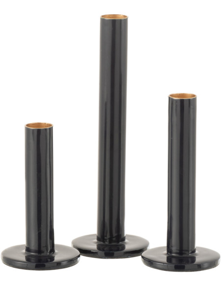 Bougeoir sur pied Kuroi Hauteur en Métal Bleu Brillant (Lot de 3) - 1