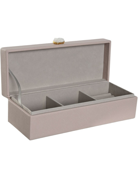 Boîte à bijoux Rectangulaire en Simili Rose clair Néalice - 1