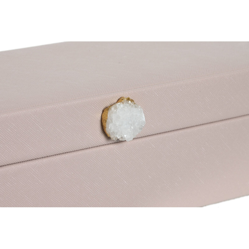 Boîte à bijoux Rectangulaire en Simili Rose clair Néalice - 3