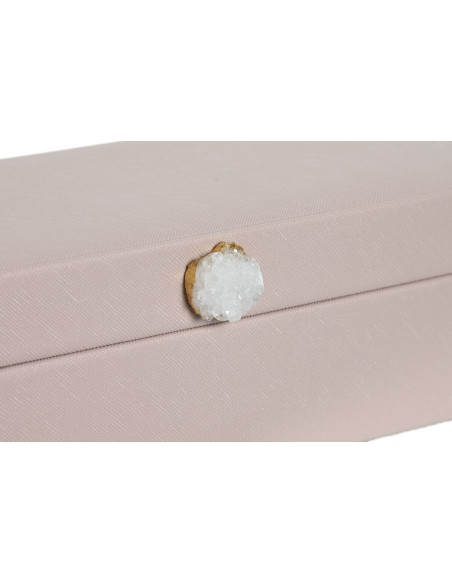 Boîte à bijoux Rectangulaire en Simili Rose clair Néalice - 3