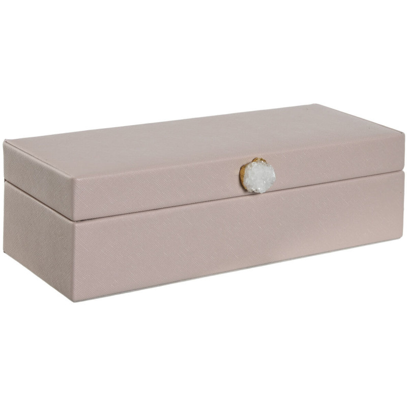 Boîte à bijoux Rectangulaire en Simili Rose clair Néalice - 4