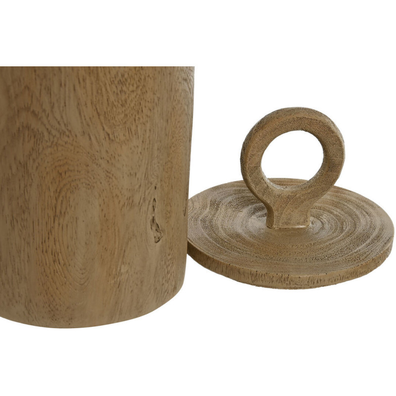 Grande boîte à bijoux originale moderne Ronde en Résine Marron Effet bois Vinyon - 2