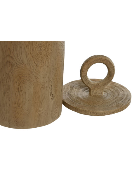 Grande boîte à bijoux originale moderne Ronde en Résine Marron Effet bois Vinyon - 2