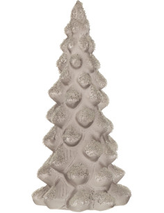 Décoration de Noël Sapin 20 cm en Verre Gris Effet givré - 1