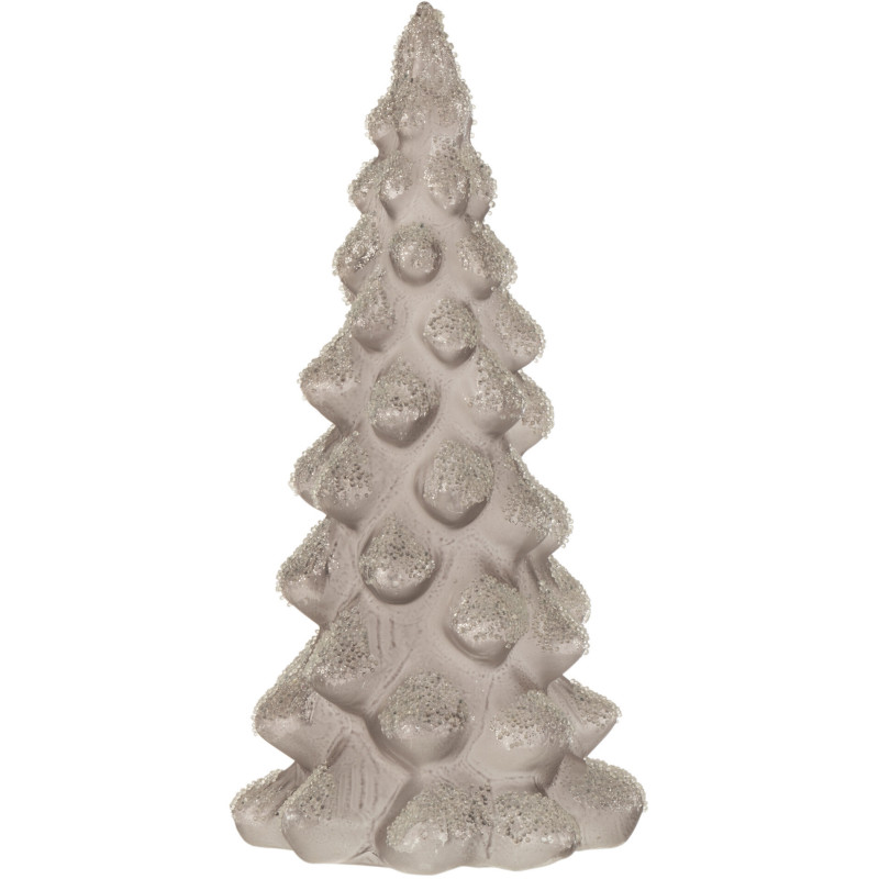 Décoration de Noël Sapin 20 cm en Verre Gris Effet givré - 1