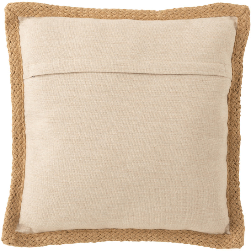 Coussin Carré Garden 50x50 en Coton Beige Motif feuilles - 3