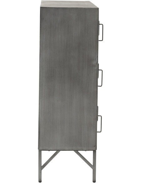 Armoire Vestiaire 9 portes Locker en Métal Argenté - 3