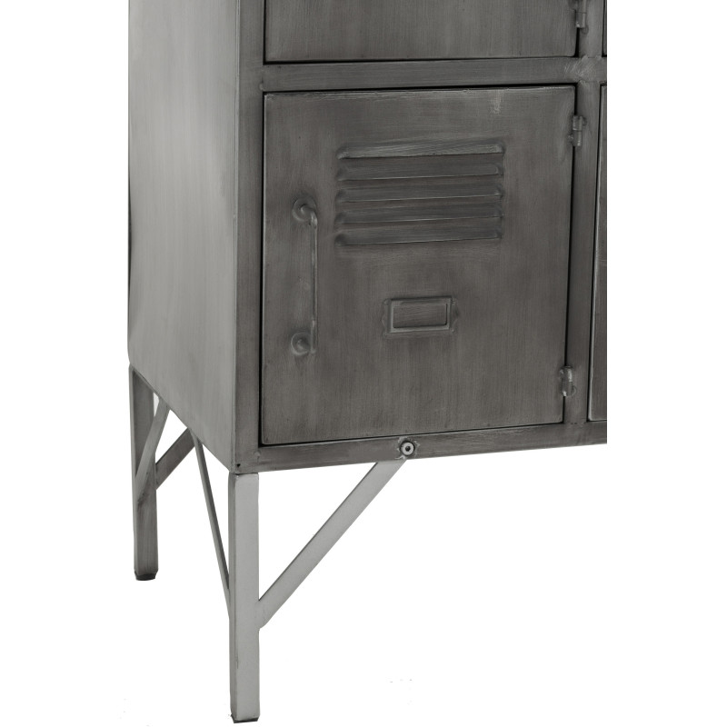 Armoire Vestiaire 9 portes Locker en Métal Argenté - 5