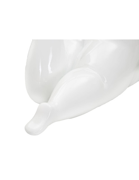 Statuette déco Femme allongée 32 cm en Résine Blanc Lyril 