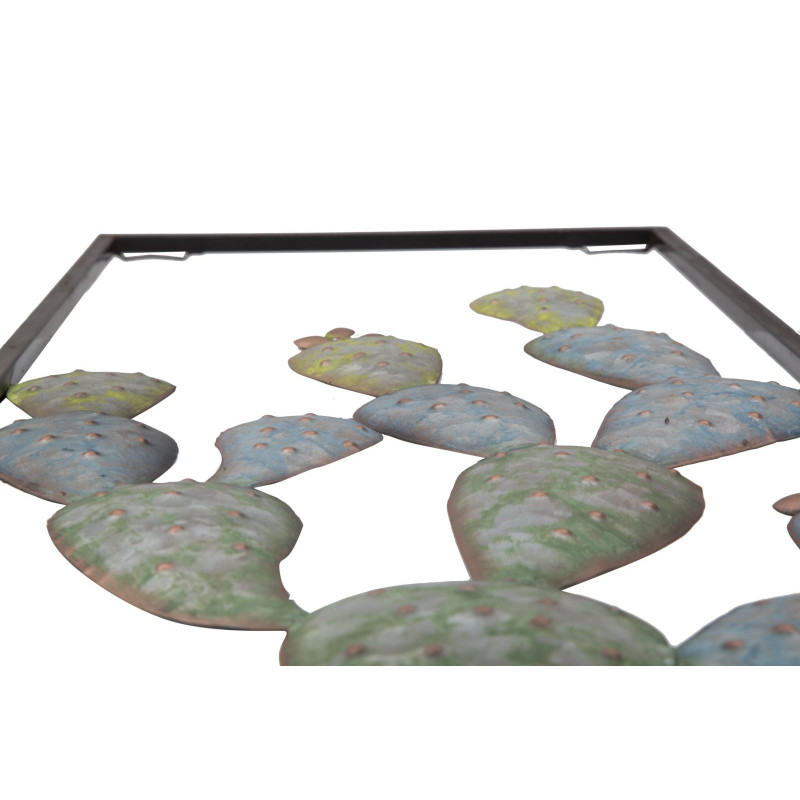 Déco murale moderne Cactus 31x90 en Métal Vert Noir Cyral 