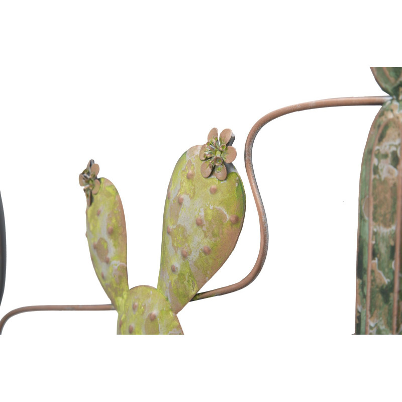 Déco murale moderne Cactus 90x64 en Métal Vert Cuivré Elvan 