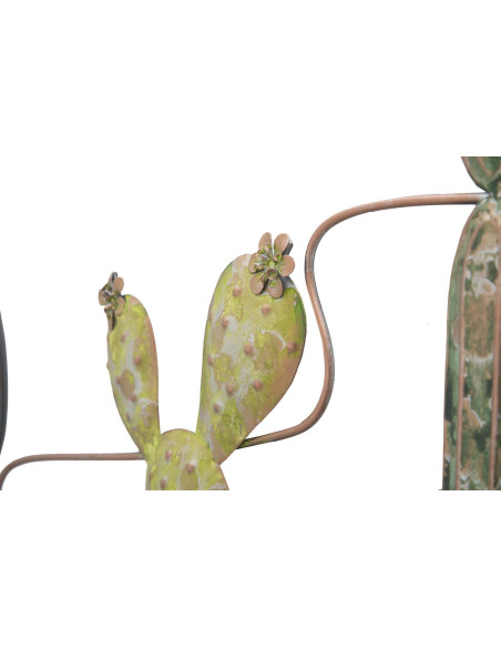 Déco murale moderne Cactus 90x64 en Métal Vert Cuivré Elvan 
