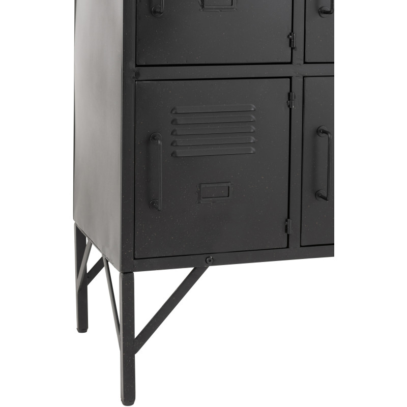 Armoire Vestiaire 9 portes Locker en Métal Noir - 5