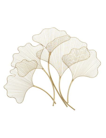 Déco murale moderne Feuilles 79x68 en Métal Doré Kylis 