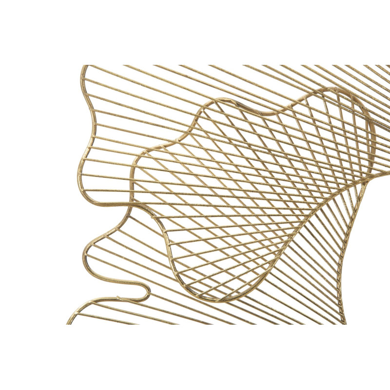 Déco murale moderne Feuilles 79x68 en Métal Doré Kylis 