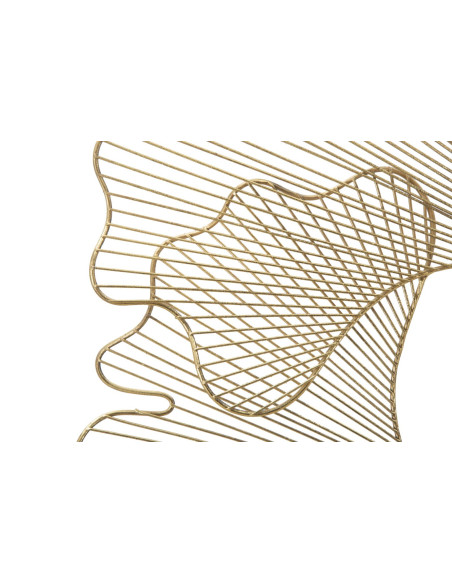 Déco murale moderne Feuilles 79x68 en Métal Doré Kylis 