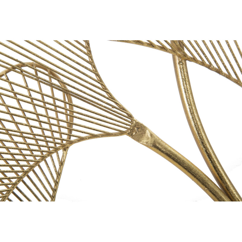 Déco murale moderne Feuilles 79x68 en Métal Doré Kylis 