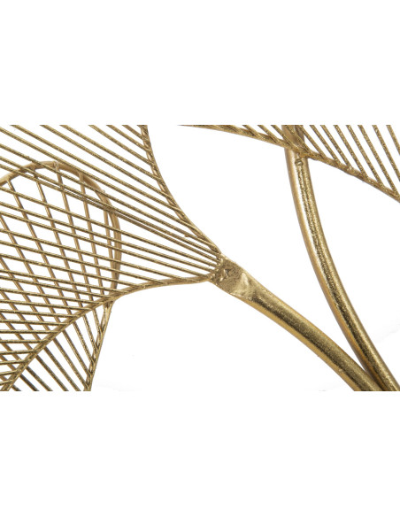 Déco murale moderne Feuilles 79x68 en Métal Doré Kylis 