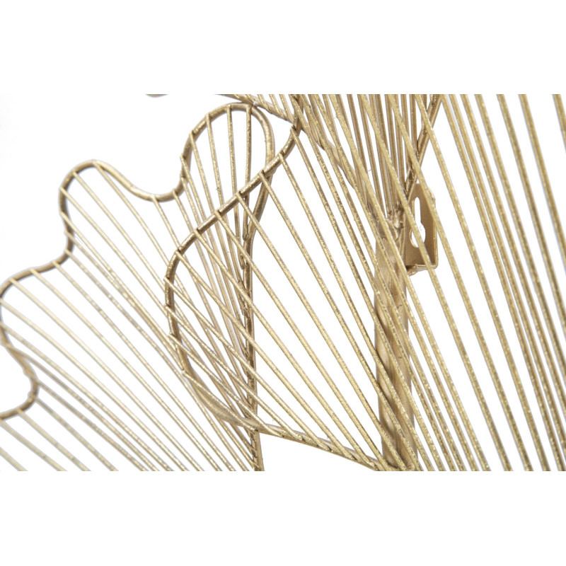 Déco murale moderne Feuilles 79x68 en Métal Doré Kylis 