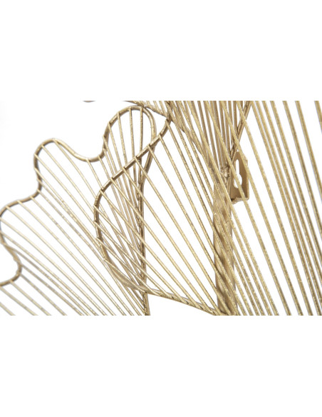 Déco murale moderne Feuilles 79x68 en Métal Doré Kylis 