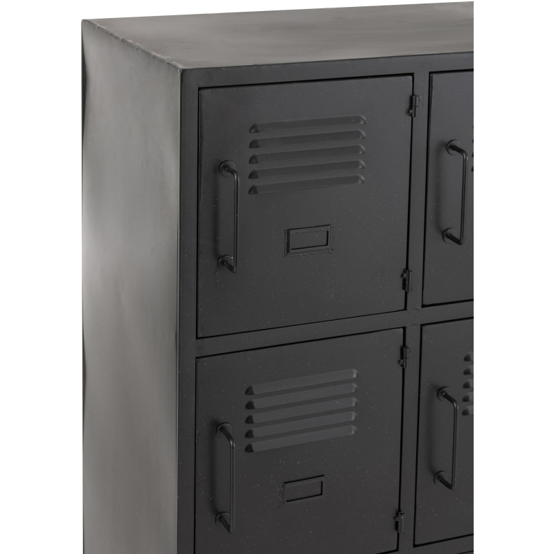 Armoire Vestiaire 9 portes Locker en Métal Noir - 6