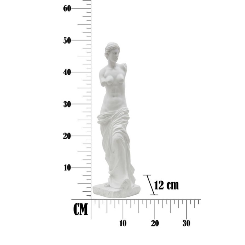 Statuette déco antique Vénus Hauteur 49 cm en Résine Blanc Melyn Mauro Ferretti - 7