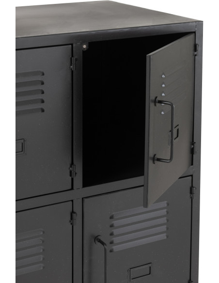 Armoire Vestiaire 9 portes Locker en Métal Noir - 7