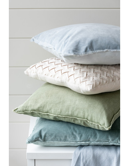 Coussin Carré Evelyn 45x45 en Polyester Beige Motif tissé - 2