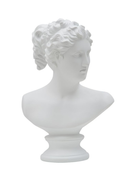 Statuette déco Buste Femme antique Hauteur 34 cm en Résine Blanc Jeyla Mauro Ferretti - 1