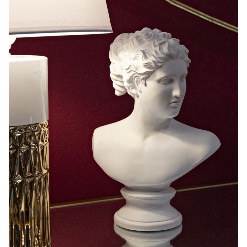 Statuette déco Buste Femme antique Hauteur 34 cm en Résine Blanc Jeyla Mauro Ferretti - 5