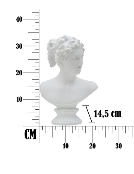 Statuette déco Buste Femme antique Hauteur 34 cm en Résine Blanc Jeyla Mauro Ferretti - 6
