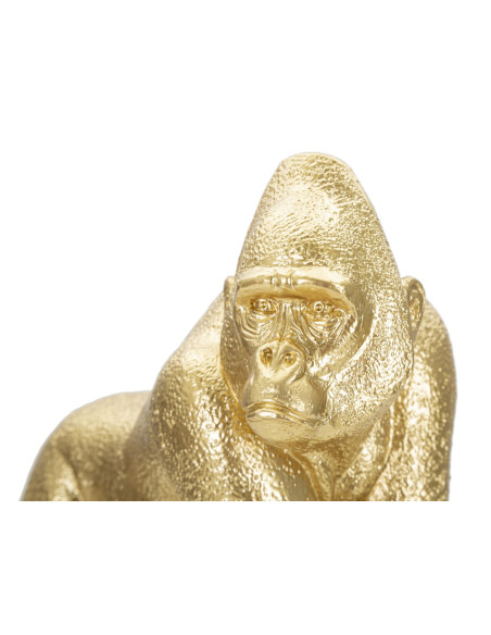Statuette déco moderne Gorille 24 cm en Résine Doré Zaryl 