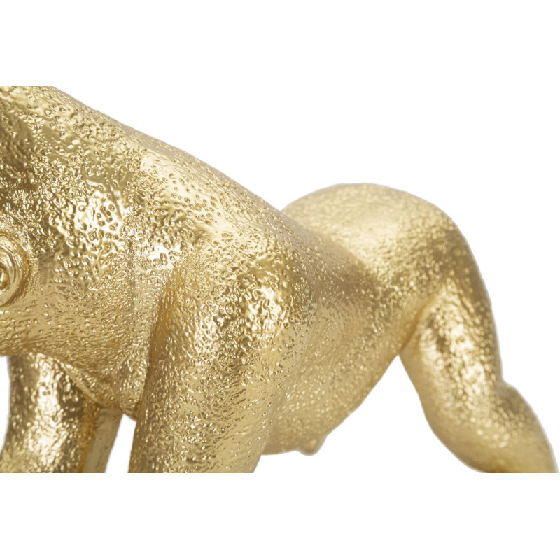 Statuette déco moderne Gorille 24 cm en Résine Doré Zaryl 