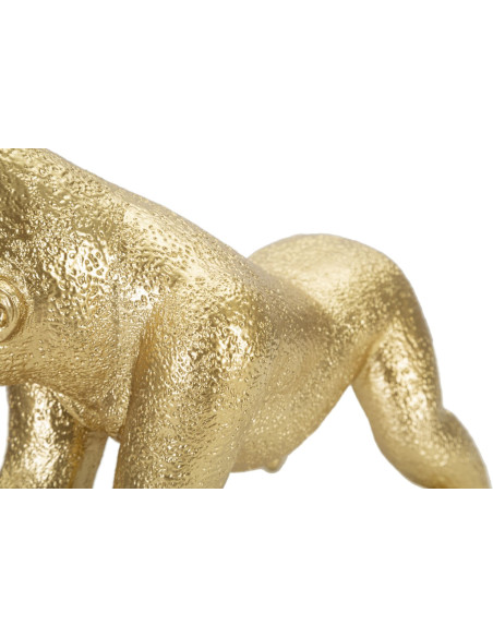 Statuette déco moderne Gorille 24 cm en Résine Doré Zaryl 